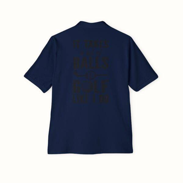Unisex Funny Golf Polo Shirt: "It Takes Balls to Golf"