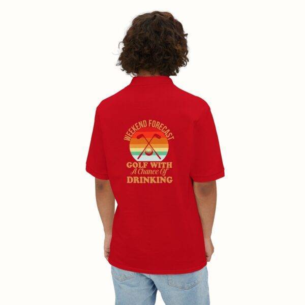 Unisex Funny Golf Polo Shirt: Weekend Forecast