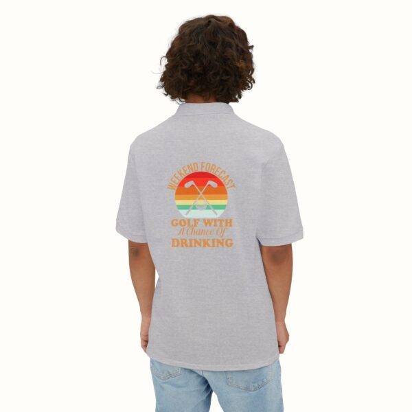Unisex Funny Golf Polo Shirt: Weekend Forecast