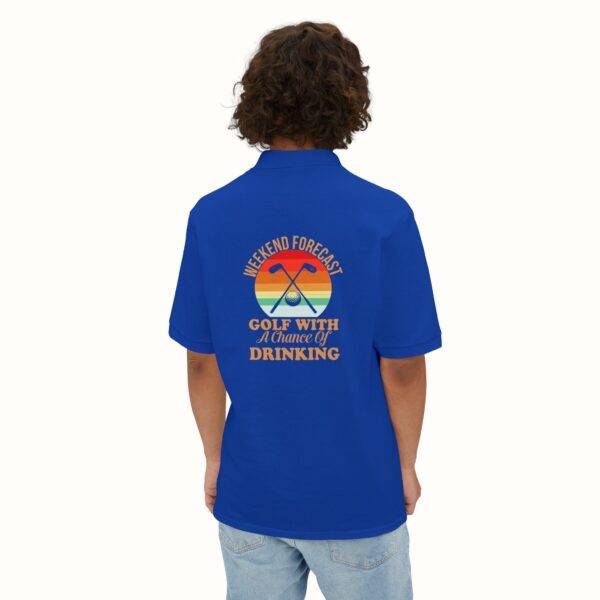 Unisex Funny Golf Polo Shirt: Weekend Forecast