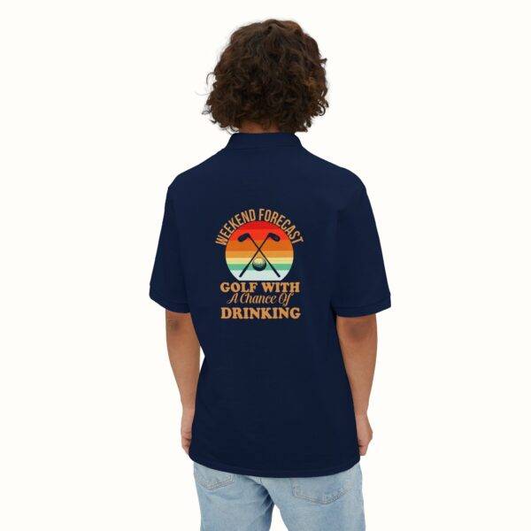 Unisex Funny Golf Polo Shirt: Weekend Forecast