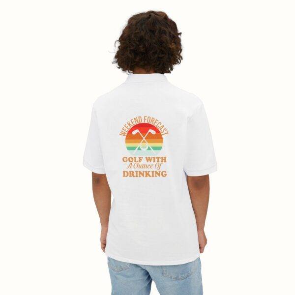 Unisex Funny Golf Polo Shirt: Weekend Forecast