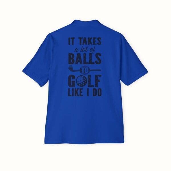 Unisex Funny Golf Polo Shirt: "It Takes Balls to Golf"