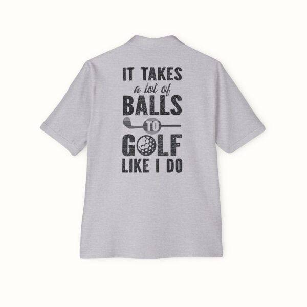 Unisex Funny Golf Polo Shirt: "It Takes Balls to Golf"
