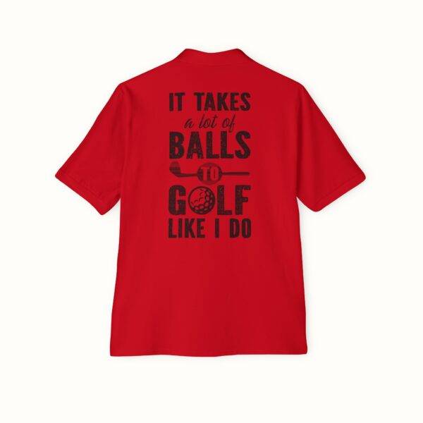 Unisex Funny Golf Polo Shirt: "It Takes Balls to Golf"