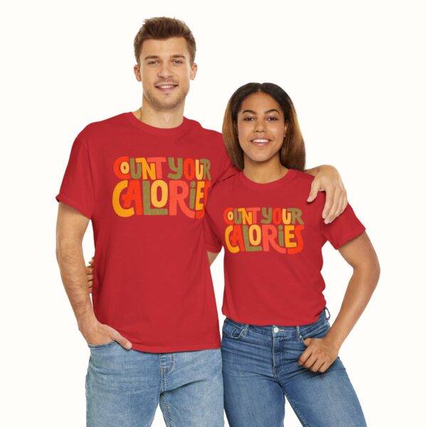 Unisex Funny Gym Shirt: Calorie Counting Chaos