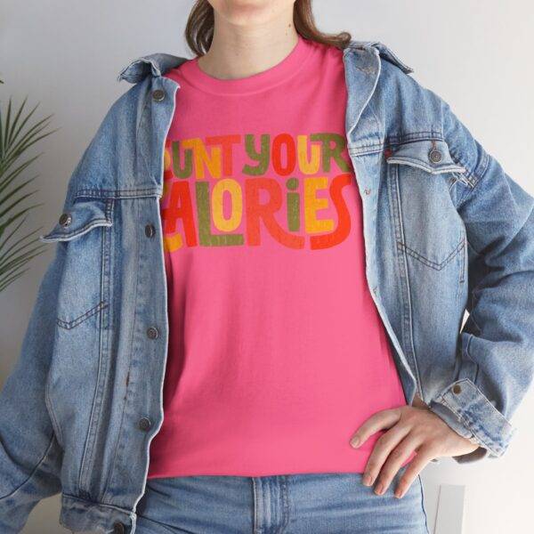 Unisex Funny Gym Shirt: Calorie Counting Chaos
