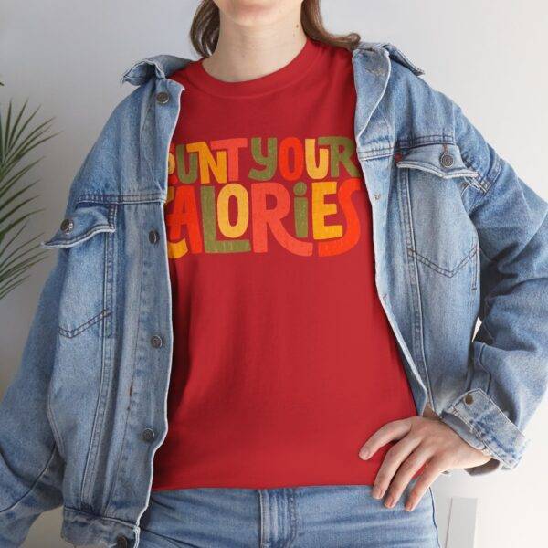 Unisex Funny Gym Shirt: Calorie Counting Chaos