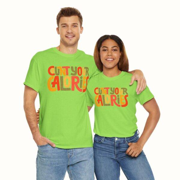 Unisex Funny Gym Shirt: Calorie Counting Chaos