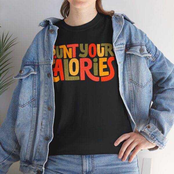 Unisex Funny Gym Shirt: Calorie Counting Chaos